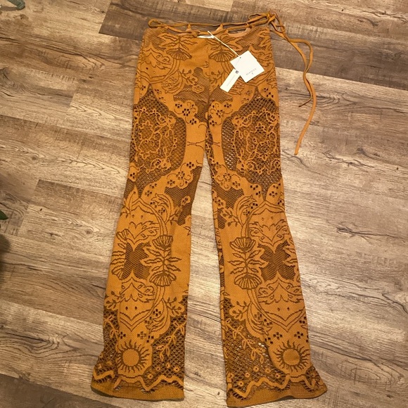 Beatrice Anthropologie Pants Pantalone Tessuto Soleil Size 8 - Picture 7 of 9